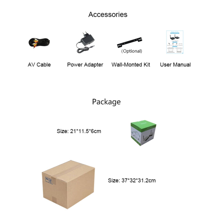 Measy AV230-2 2.4GHz Set-top Box Wireless Audio / Video Transmitter + 2 Receiver, Transmission Distance: 300m,, US Plug, EU Plug, AU Plug, UK Plug