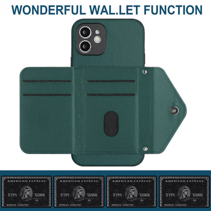 Rhombic Texture Card Bag RFID Phone Case with Long Lanyard, For iPhone 12 mini, For iPhone 11 Pro Max, For iPhone 11, For iPhone 11 Pro