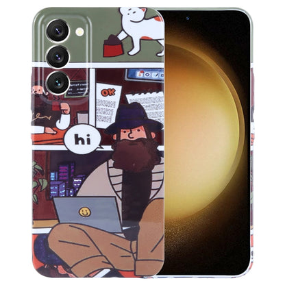Painted Pattern Precise Hole PC Phone Case, For Samsung Galaxy S23+ 5G