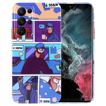 Painted Pattern Precise Hole PC Phone Case, For Samsung Galaxy S22 Ultra 5G