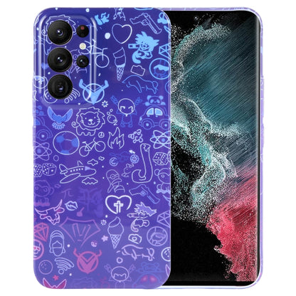 Painted Pattern Precise Hole PC Phone Case, For Samsung Galaxy S22 Ultra 5G