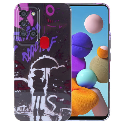 Painted Pattern Precise Hole PC Phone Case, For Samsung Galaxy A21s