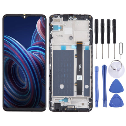 LCD Screen Digitizer Full Assembly with Frame, For ZTE Blade A73 4G 7060, For ZTE Blade A72 5G 7540N, For ZTE Blade V40 Vita 8045, For ZTE Blade A72 4G A7040, For ZTE Blade A52 4G