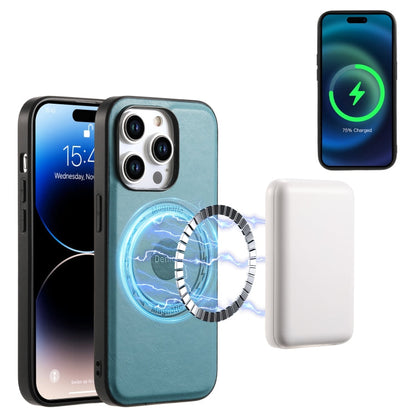 Denior Cowhide Texture Leather MagSafe Phone Case, For iPhone 13 Pro Max, For iPhone 13 Pro, For iPhone 12/12 Pro, For iPhone 12 Pro Max