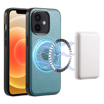 Denior Cowhide Texture Leather MagSafe Phone Case, For iPhone 13 Pro Max, For iPhone 13 Pro, For iPhone 12/12 Pro, For iPhone 12 Pro Max