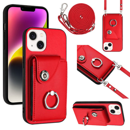 Organ Card Bag Ring Holder Phone Case with Long Lanyard, For iPhone 15, For iPhone 14 Plus, For iPhone 14, For iPhone 14 Pro