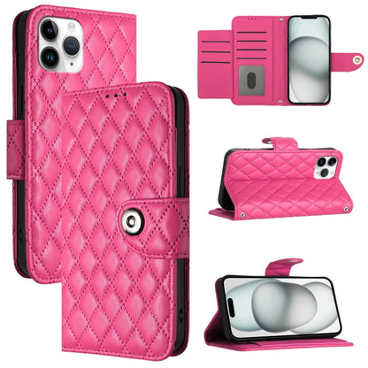 Rhombic Texture Flip Leather Phone Case with Lanyard, For iPhone 11, For iPhone 11 Pro, For iPhone XS / X, For iPhone XR