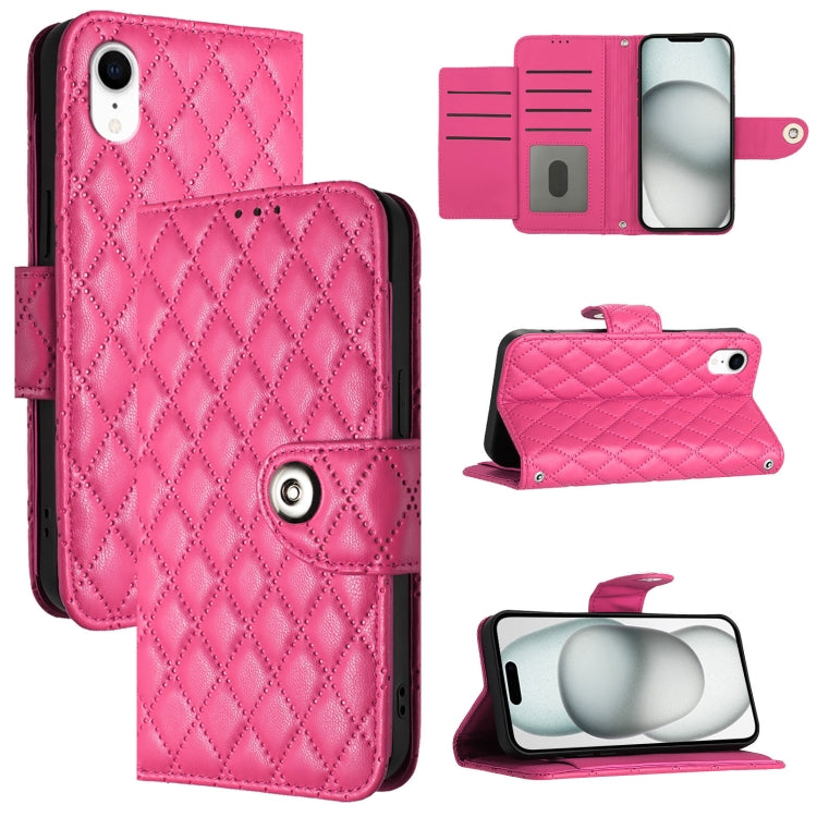 Rhombic Texture Flip Leather Phone Case with Lanyard, For iPhone 11, For iPhone 11 Pro, For iPhone XS / X, For iPhone XR