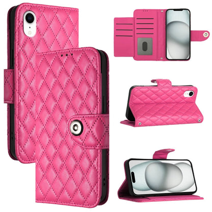 Rhombic Texture Flip Leather Phone Case with Lanyard, For iPhone 11, For iPhone 11 Pro, For iPhone XS / X, For iPhone XR