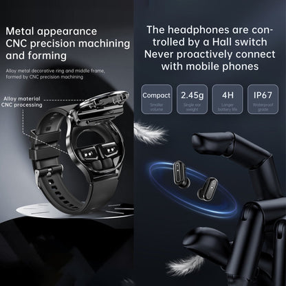 X10 Headphones Smart Watch 1.39 inch Waterproof Bracelet, Support Bluetooth Call / NFC / Heart Rate