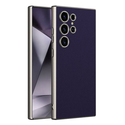 GKK Metal Paint Skin Feel Leather Full Coverage Phone Case, For Samsung Galaxy S24 Ultra 5G
