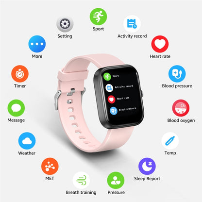GTS5 2.0 inch Fitness Health Smart Watch, BT Call / Heart Rate / Blood Pressure / MET / Blood Glucose