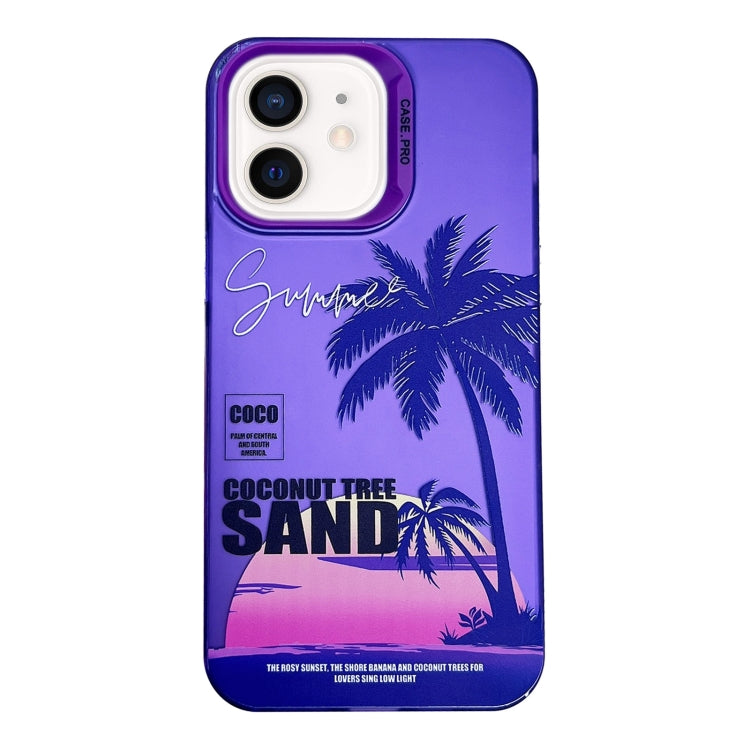 Creative Oil Painting Colorful Sunset Scenery TPU + PC Shockproof Phone Case, For iPhone 11