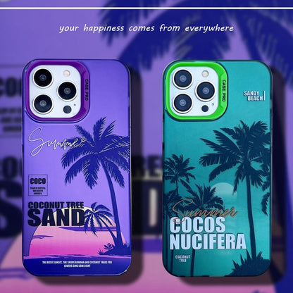 Creative Oil Painting Colorful Sunset Scenery TPU + PC Shockproof Phone Case, For iPhone 11