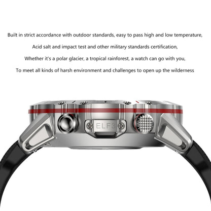 ELF3 1.39 inch TFT Round Screen Outdoor Silicone Strap Smart Watch Supports Blood Oxygen Monitoring
