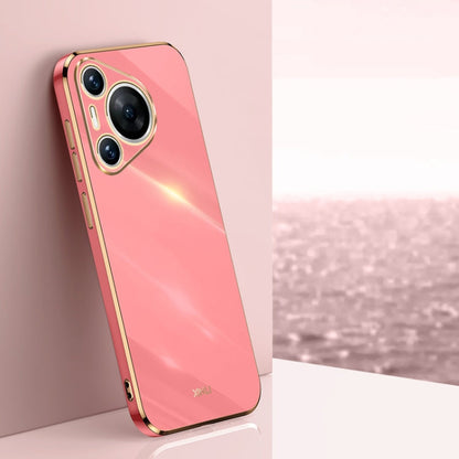 XINLI Straight 6D Plating Gold Edge TPU Phone Case, For Huawei Pura 70