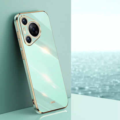 XINLI Straight 6D Plating Gold Edge TPU Phone Case, For Huawei Pura 70 Ultra, For Huawei Nova 12 SE, For Huawei Pura 70 Pro / Pura 70 Pro+