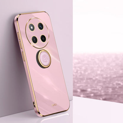 XINLI Straight 6D Plating Gold Edge TPU Shockproof Case with Ring Holder, For Honor Magic7 Pro, For Honor Magic7, For Honor X60 Pro
