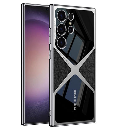 GKK Leather Electroplating Supersonic Speed Shockproof Phone Case, For Samsung Galaxy S26 Ultra 5G, For Samsung Galaxy S25 Ultra 5G, For Samsung Galaxy S24 Ultra, For Samsung Galaxy S23 Ultra