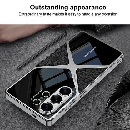 GKK Leather Electroplating Supersonic Speed Shockproof Phone Case, For Samsung Galaxy S26 Ultra 5G, For Samsung Galaxy S25 Ultra 5G, For Samsung Galaxy S24 Ultra, For Samsung Galaxy S23 Ultra