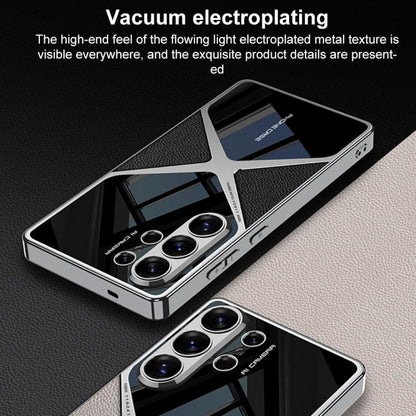 GKK Leather Electroplating Supersonic Speed Shockproof Phone Case, For Samsung Galaxy S26 Ultra 5G, For Samsung Galaxy S25 Ultra 5G, For Samsung Galaxy S24 Ultra, For Samsung Galaxy S23 Ultra