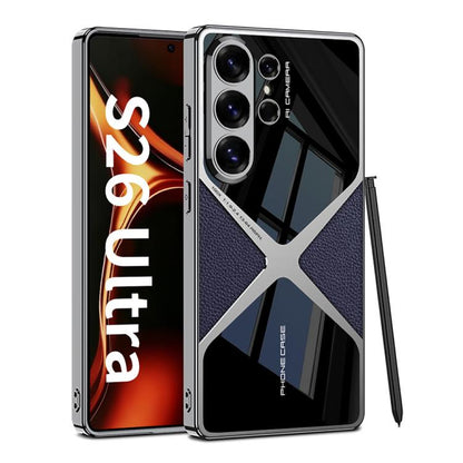 GKK Leather Electroplating Supersonic Speed Shockproof Phone Case, For Samsung Galaxy S26 Ultra 5G, For Samsung Galaxy S25 Ultra 5G, For Samsung Galaxy S24 Ultra, For Samsung Galaxy S23 Ultra