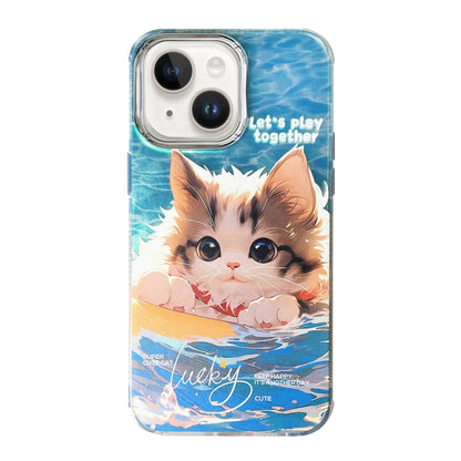 Illustration Pattern Radiation Design Full Coverage Shockproof Phone Case, For iPhone 15, For iPhone 14