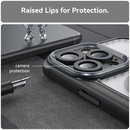 Carbon Fiber Texture MagSafe Translucent Phone Case, For iPhone 12, For iPhone 12 Pro Max, For iPhone 12 Pro, For iPhone 11 Pro Max, For iPhone 11, For iPhone 11 Pro