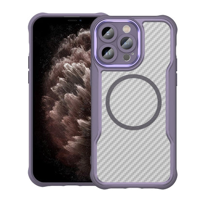 Carbon Fiber Texture MagSafe Translucent Phone Case, For iPhone 12, For iPhone 12 Pro Max, For iPhone 12 Pro, For iPhone 11 Pro Max, For iPhone 11, For iPhone 11 Pro