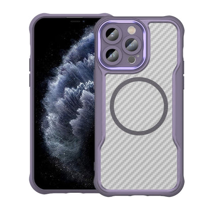 Carbon Fiber Texture MagSafe Translucent Phone Case, For iPhone 12, For iPhone 12 Pro Max, For iPhone 12 Pro, For iPhone 11 Pro Max, For iPhone 11, For iPhone 11 Pro