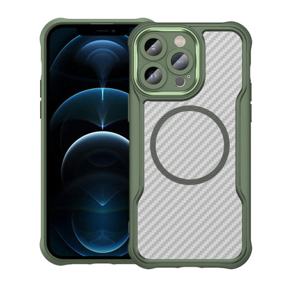 Carbon Fiber Texture MagSafe Translucent Phone Case, For iPhone 12, For iPhone 12 Pro Max, For iPhone 12 Pro, For iPhone 11 Pro Max, For iPhone 11, For iPhone 11 Pro