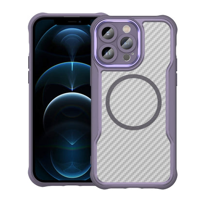 Carbon Fiber Texture MagSafe Translucent Phone Case, For iPhone 12, For iPhone 12 Pro Max, For iPhone 12 Pro, For iPhone 11 Pro Max, For iPhone 11, For iPhone 11 Pro