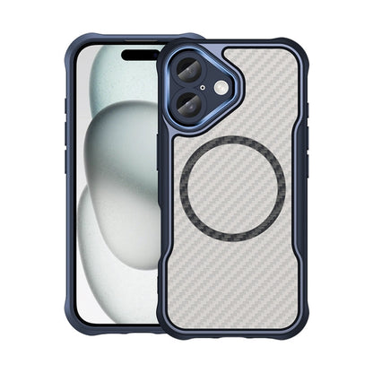 Carbon Fiber Texture MagSafe Translucent Phone Case, For iPhone 16 Pro, For iPhone 16 Plus, For iPhone 16, For iPhone 15 Pro Max, For iPhone 15 Pro, For iPhone 15 Plus / 14 Plus