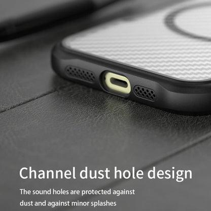 Carbon Fiber Texture MagSafe Translucent Phone Case, For iPhone 16 Pro, For iPhone 16 Plus, For iPhone 16, For iPhone 15 Pro Max, For iPhone 15 Pro, For iPhone 15 Plus / 14 Plus