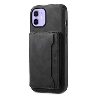 Denior D13 Retro Texture Leather MagSafe Card Bag Phone Case, For iPhone 13 Pro Max, For iPhone 13 Pro, For iPhone 12, For iPhone 12 Pro Max, For iPhone 12 Pro