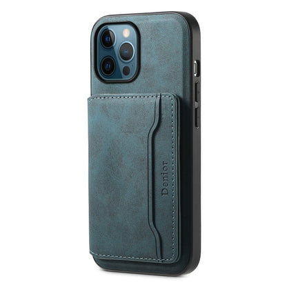 Denior D13 Retro Texture Leather MagSafe Card Bag Phone Case, For iPhone 13 Pro Max, For iPhone 13 Pro, For iPhone 12, For iPhone 12 Pro Max, For iPhone 12 Pro