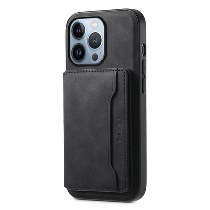 Denior D13 Retro Texture Leather MagSafe Card Bag Phone Case, For iPhone 13 Pro Max, For iPhone 13 Pro, For iPhone 12, For iPhone 12 Pro Max, For iPhone 12 Pro