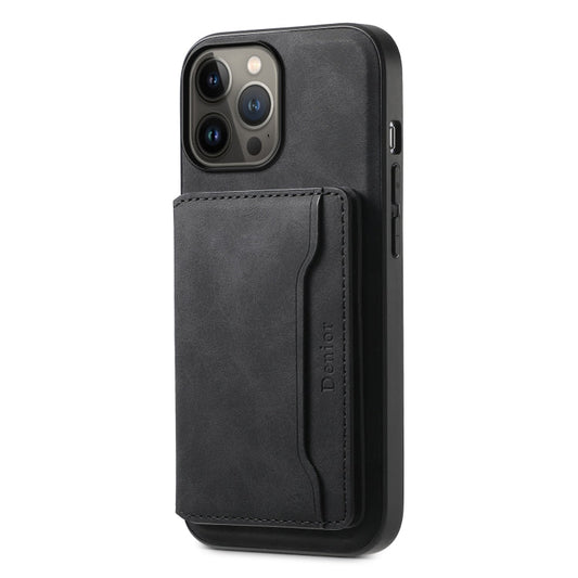 Denior D13 Retro Texture Leather MagSafe Card Bag Phone Case, For iPhone 13 Pro Max, For iPhone 13 Pro, For iPhone 12, For iPhone 12 Pro Max, For iPhone 12 Pro