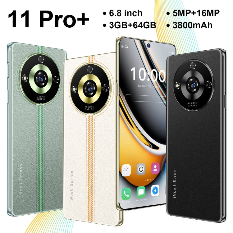 ZKV6 / 11 Pro+, 6.8 inch Screen, Face Identification, Android 10.0 MTK6737 Quad Core, Network: 4G, OTG, Dual SIM, 3GB+64GB