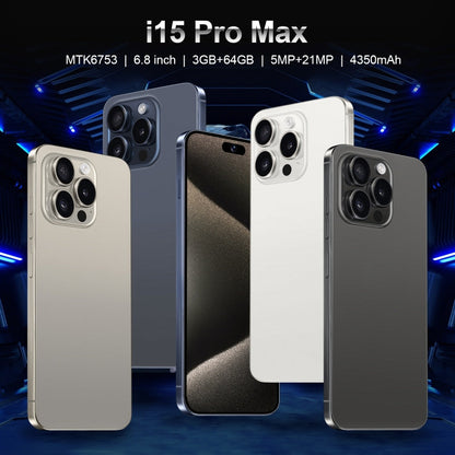 VD1 / i15 Pro Max, 6.8 inch Screen, Face Identification, Android 10.0 MTK6753 Octa Core, Network: 4G, Dual SIM, 3GB+64GB