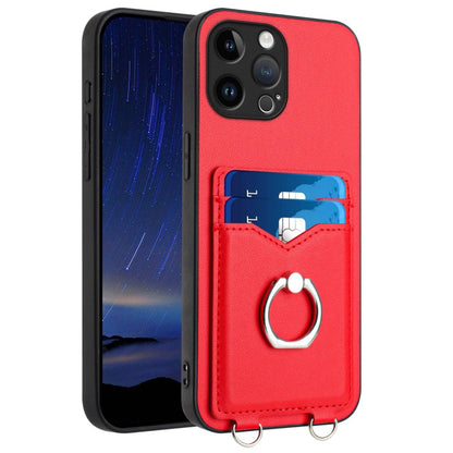 R20 Ring Card Holder Phone Case, For iPhone SE 2022 / SE 2020 / 8, For iPhone 13 Pro Max, For iPhone 13 Pro, For iPhone 13