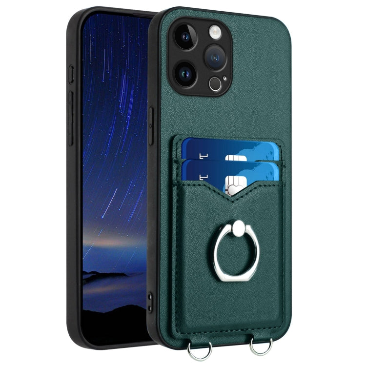 R20 Ring Card Holder Phone Case, For iPhone SE 2022 / SE 2020 / 8, For iPhone 13 Pro Max, For iPhone 13 Pro, For iPhone 13