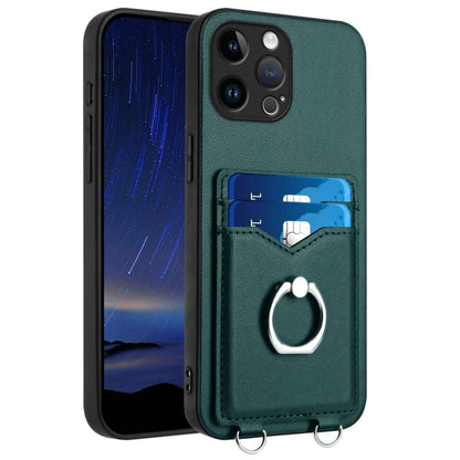 R20 Ring Card Holder Phone Case, For iPhone SE 2022 / SE 2020 / 8, For iPhone 13 Pro Max, For iPhone 13 Pro, For iPhone 13