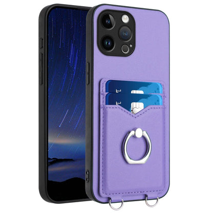 R20 Ring Card Holder Phone Case, For iPhone SE 2022 / SE 2020 / 8, For iPhone 13 Pro Max, For iPhone 13 Pro, For iPhone 13