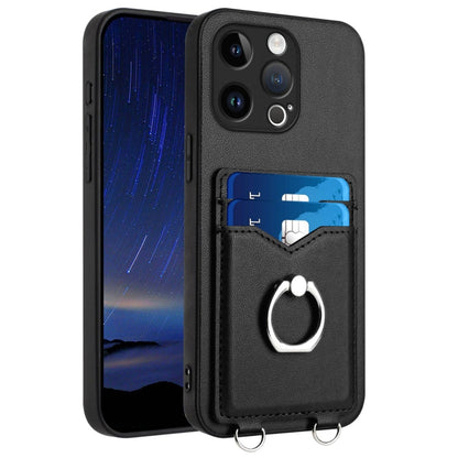 R20 Ring Card Holder Phone Case, For iPhone SE 2022 / SE 2020 / 8, For iPhone 13 Pro Max, For iPhone 13 Pro, For iPhone 13