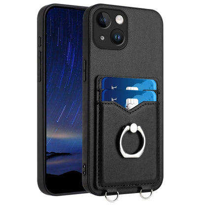 R20 Ring Card Holder Phone Case, For iPhone SE 2022 / SE 2020 / 8, For iPhone 13 Pro Max, For iPhone 13 Pro, For iPhone 13