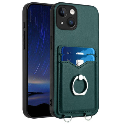 R20 Ring Card Holder Phone Case, For iPhone SE 2022 / SE 2020 / 8, For iPhone 13 Pro Max, For iPhone 13 Pro, For iPhone 13