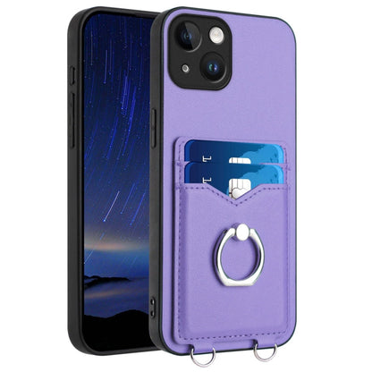 R20 Ring Card Holder Phone Case, For iPhone SE 2022 / SE 2020 / 8, For iPhone 13 Pro Max, For iPhone 13 Pro, For iPhone 13