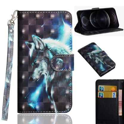 3D Painting Pattern Horizontal Flip TPU + PU Leather Case with Holder & Card Slots & Wallet, For iPhone 12 mini, For iPhone 12 / 12 Pro