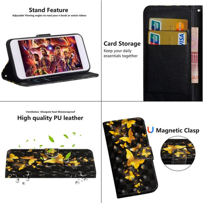 3D Painting Pattern Horizontal Flip TPU + PU Leather Case with Holder & Card Slots & Wallet, For iPhone 12 Pro Max, For Xiaomi Redmi 9